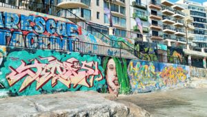 MALTA: Streetart Exiles Beach – Promenade Graff Ground