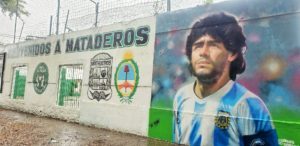 ARGENTINA: Streetart Buenos Aires – Tribute to footbal legend Diego Armando Maradona