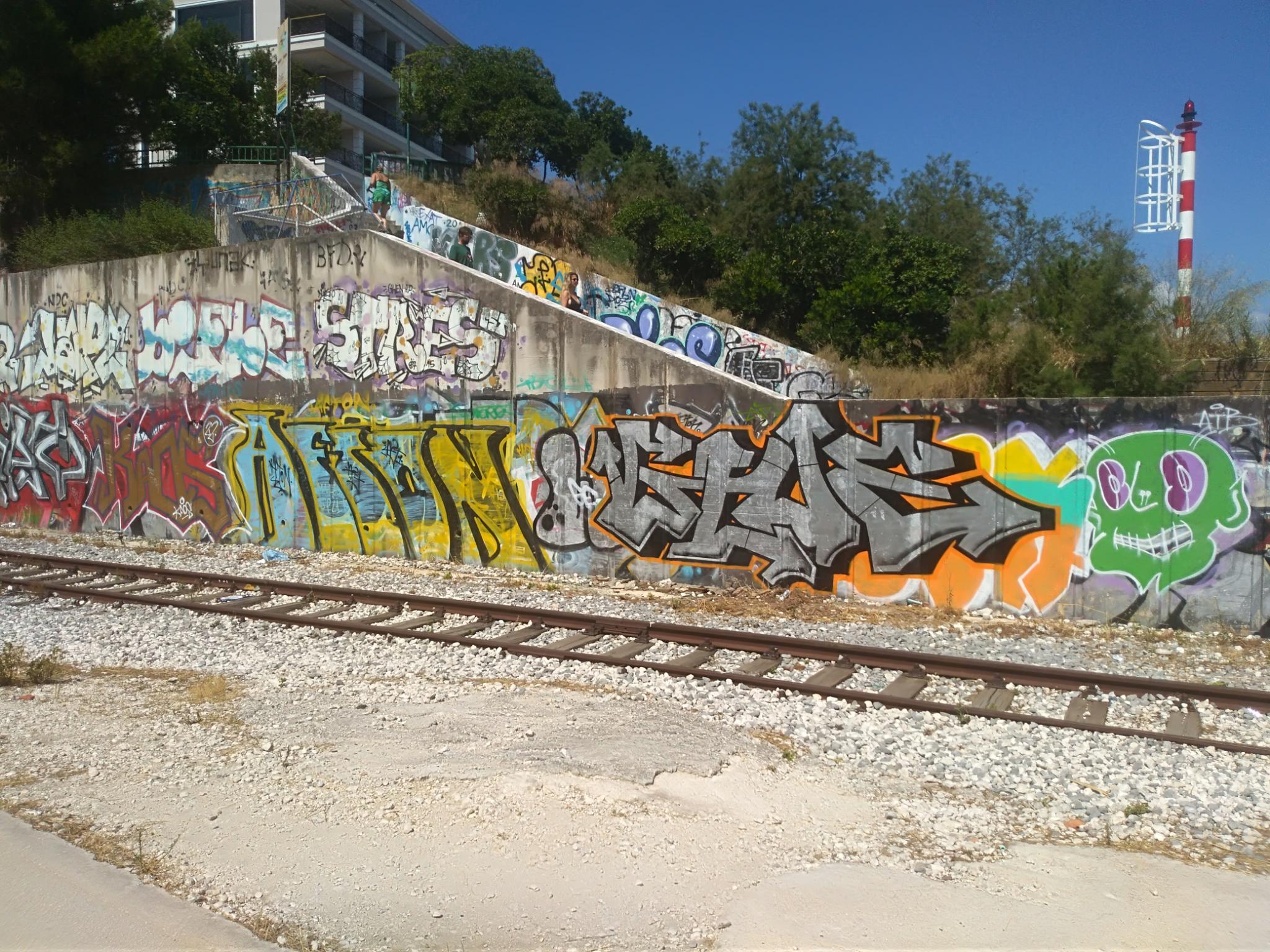 Hajduk Split graffiti, Graffiti in Split. The main emblem s…