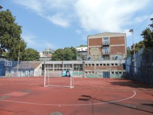 SERBIA: Streetart Belgrade – Vladislav Ribnikar Belgrade School – Graffiti Sports Court