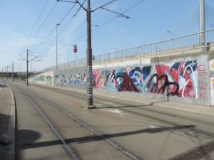 SERBIA: Streetart Belgrade – Senjak – Bulevar Vojvode Mišića – Radni?ka Tracks Graffiti Wall