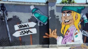 ITALY: Streetart Turin – Mirafiori – Via Giacomo Dina – MurArte Graffiti Wall – Urban Jam