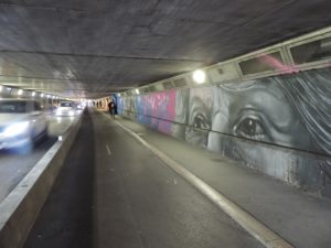 FRANCE: Streetart Nice – Liberation – Tunnel de la Gare – Underpath Portrait Series „Regards“ – OTOM
