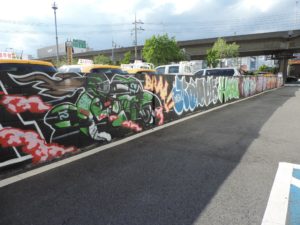 SOUTH KOREA: Streetart Busan – Sasang-gu – MOTOMALL – Motorbike Graffiti – MADDUCK