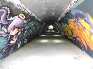 SOUTH KOREA: Seoul – Sinchon Graffiti Tunnel – The Rabbit Hole – Legal Walls & Urban Art Hot Spot