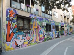 NORTH MACEDONIA: Streetart Skopje – 40th Anniversary Mural – Bushava Azbuka – DRASH & MIKS
