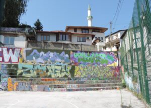 BOSNIA-HERZEGOVINA: Sarajevo – Kovači Basketball Court Vijecnica – Graffiti Spray Space